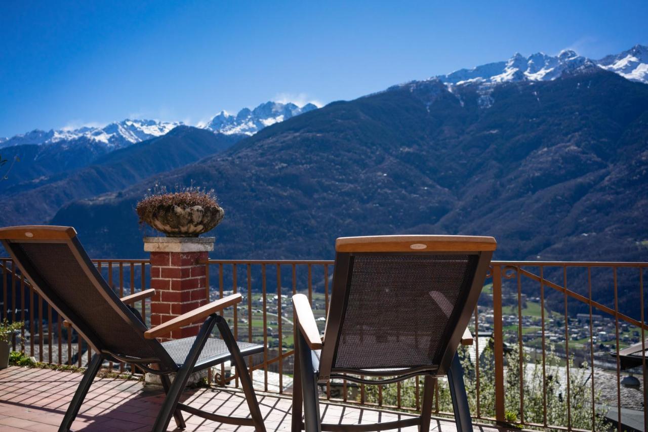 Panoramic Apartment Italian Alps Valtellina Near Sondrio, Tirano Poggiridenti Exterior photo